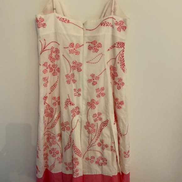 Rare The OC Summer Roberts BCBGMaxAzria Pink Floral Embroidered Dress Size 2 - Picture 5 of 7